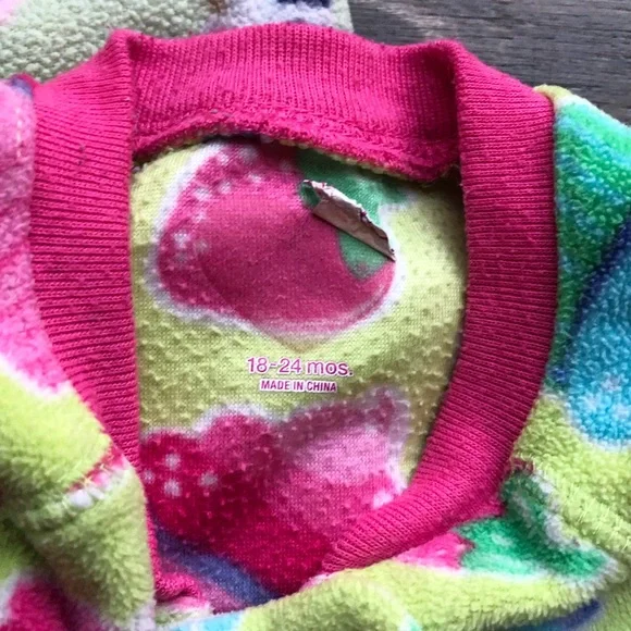 Children’s Place Girls’ Fleece Footie Sleeper Set - Picture 12 of 12